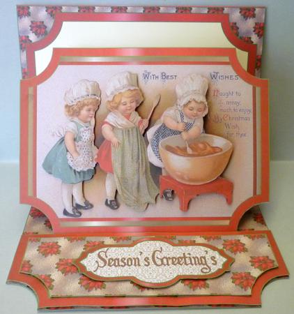 Vintage Christmas Figgy Pudding Easel Card & Envelope Kit by Michelle Chivers