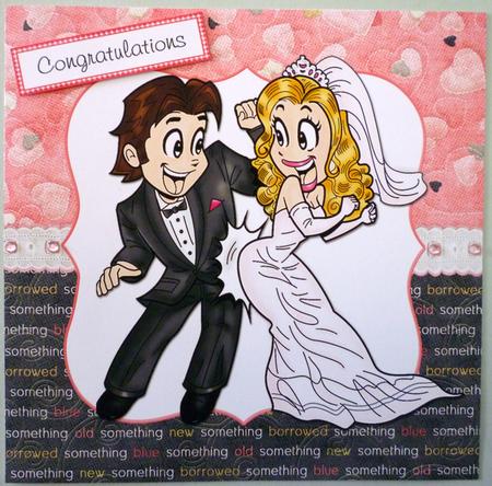 Wedding Dance -  Modern Wedding 8x8 Card by Michelle Chivers