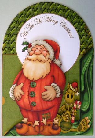 Round Topped Santa and the Dragon by Michelle Chivers