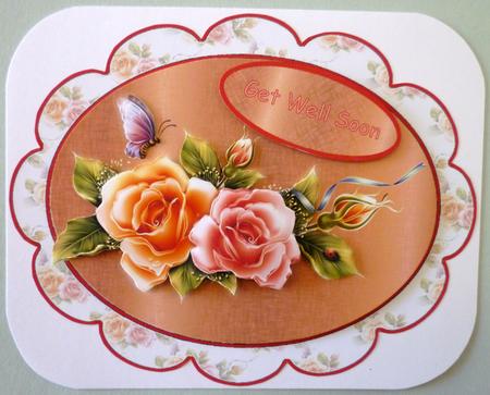 Floral Moonbeam Oval by Michelle Chivers