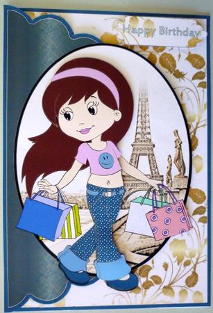 Cute Paris Shopper by Michelle Chivers