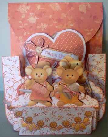 Thimbles 3D Shelf Card with Card Box by Michelle Chivers
