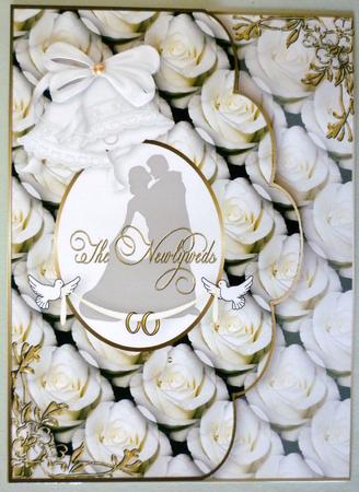 White Roses on Black Silhouette Wedding by Michelle Chivers