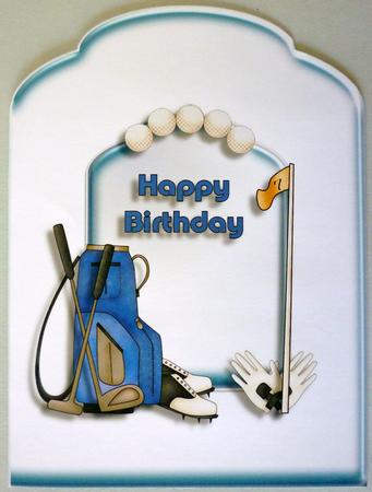 Golf Birthday Scalloped Top Quick Card by Michelle Chivers