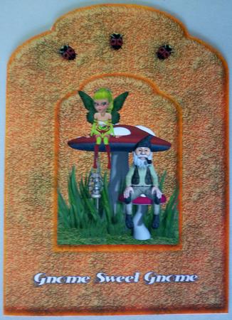 Gnome Sweet Gnome Scalloped Top Quick Card by Michelle Chivers