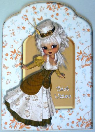Steampunk Cookie Scalloped Top Quick Card by Michelle Chivers