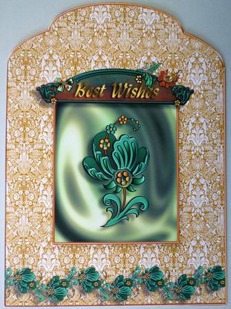 Best Wishes Chocolate Mint Scalloped Top Quick Cards by Michelle Chivers