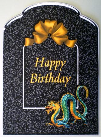Oriental Dragon Scalloped Top Quick Card by Michelle Chivers