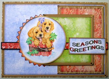 Puppies in a Basket 5x7 by Michelle Chivers