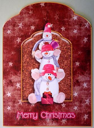 Snowman Totem 1 Scalloped Top Quick Card by Michelle Chivers
