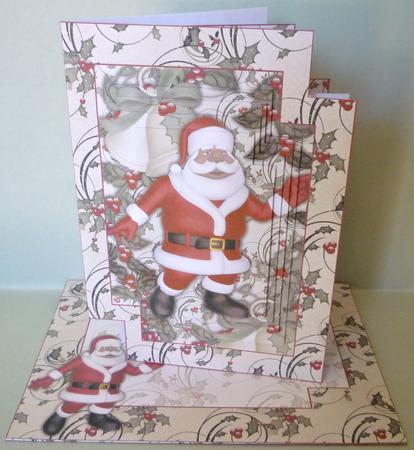 Missing Corners Christmas Holly and Santa Pyramid Kit by Michelle Chivers