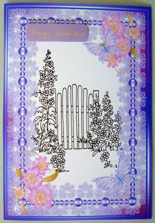 Garden Gate Digistamp Quick Card by Michelle Chivers