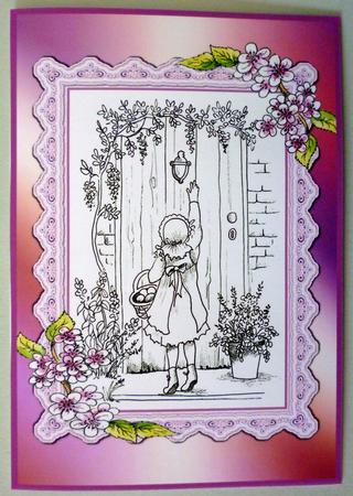 Knocking the Door Digistamp Quick Card by Michelle Chivers