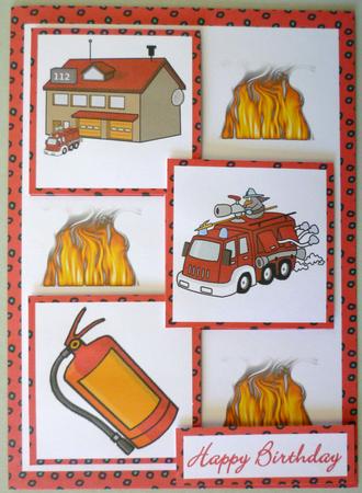 Three Squares - Fireman by Michelle Chivers