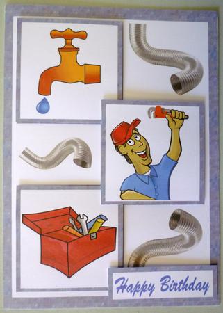 Three Squares - Plumber by Michelle Chivers