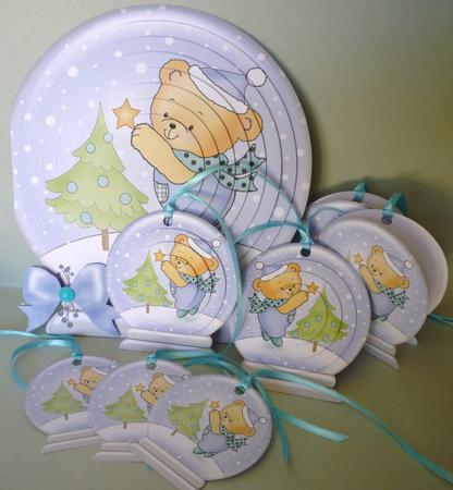 3D Xmas Robert's Tree Snowglobe Circle Pyramage Card Kit by Michelle Chivers