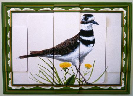 Bird with Yellow Flowers Panel Card by Michelle Chivers