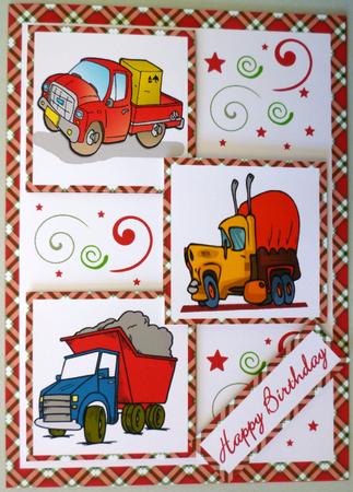 Three Squares - Trucks by Michelle Chivers