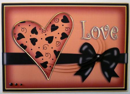 A5 Love Heart Oval Pyramage Topper by Michelle Chivers