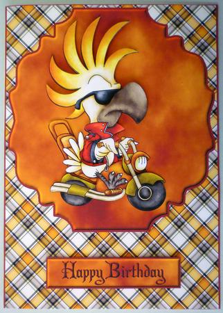Rocking Biker Rooster with Decoupage by Michelle Chivers