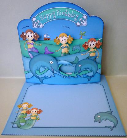 3D Mermaids N Dolphins Pop Out Card Kit by Michelle Chivers