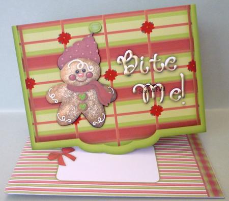 064 Gingerbread Humor Christmas Card  by Michelle Chivers