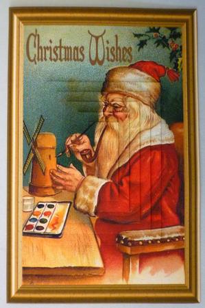 Santa Busy for Christmas Pyramid Topper by Michelle Chivers