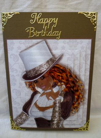 Beautiful Ethnic Lady Wearing a Hat Pyramid by Michelle Chivers