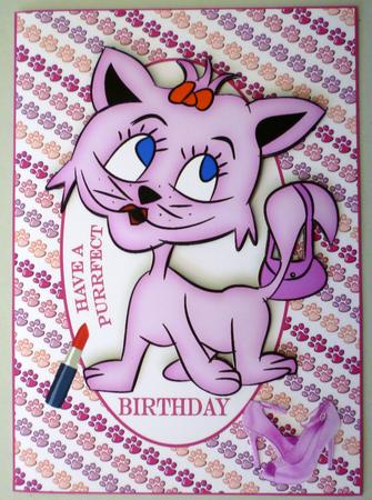 Purrfect Pink Cat by Michelle Chivers