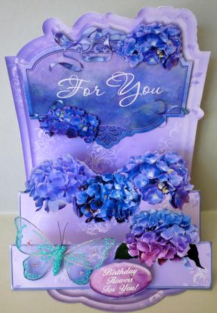 Easel Stepper 3D Card Kit - Blue Hydrangeas by Michelle Chivers