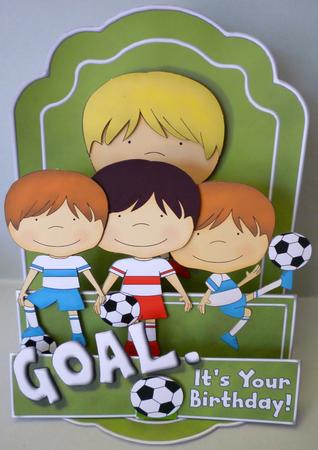 Easel Stepper 3D Card Kit - Football/soccer Kicks! by Michelle Chivers