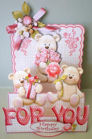 Easel Stepper 3D Card Kit - Teddies for You by Michelle Chivers