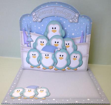 3D Xmas Penguin Tree Pop Out Card Kit by Michelle Chivers