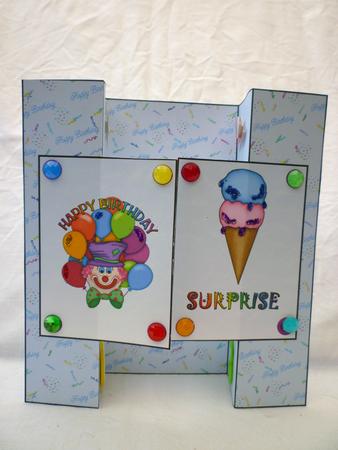 Clown Double Foldback Card by Michelle Chivers