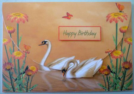 Swans A5 Gift Envelope Card Kit by Michelle Chivers