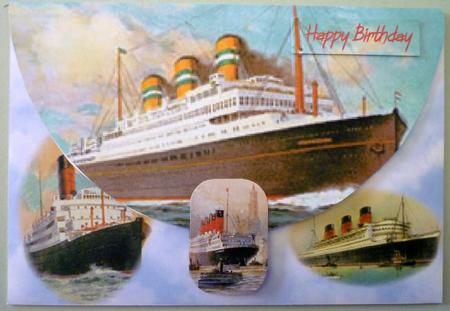 Vintage Steam Ships A5 Gift Envelope Card Kit by Michelle Chivers