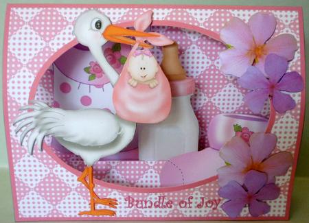 Bundle of Joy - 3D Tent Card Kit - Girl by Michelle Chivers