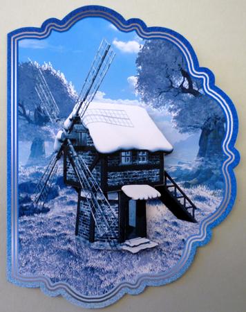 Windmill at Christmas by Michelle Chivers