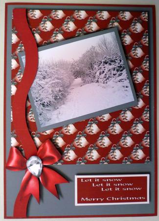 Let It Snow Photo Card Front by Michelle Chivers