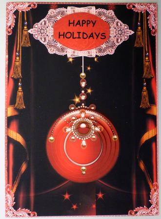 Christmas Bauble and Lace Pyramid Sheet by Michelle Chivers