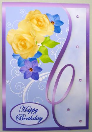 Pale Blue and Lilac Swirl Quick Card by Michelle Chivers