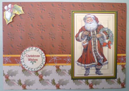 Santa with Wreath by Michelle Chivers