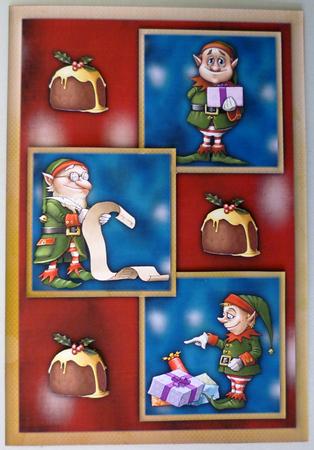 Santa's List Three Square Quick Card by Michelle Chivers