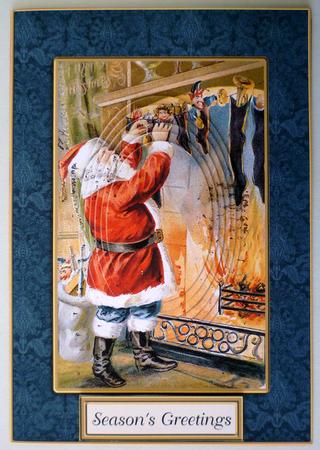 Vintage Santa Card Front by Michelle Chivers