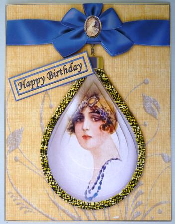 Vintage Lady Portrait Pendant by Michelle Chivers