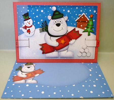 3D Ben's Xmas Cracker Animated Moveable Decoupage Card Kit by Michelle Chivers