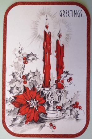 Stockings and Christmas Candles by Michelle Chivers