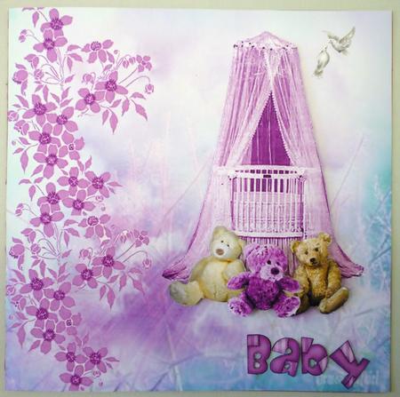 Baby Girl Announcement Step by Step by Michelle Chivers