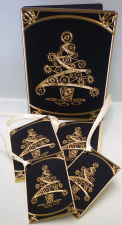 Christmas Steampunk Cog Trees by Michelle Chivers