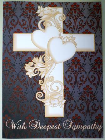With Deepest Sympathy Cream Cross Quick Card with Insert by Michelle Chivers